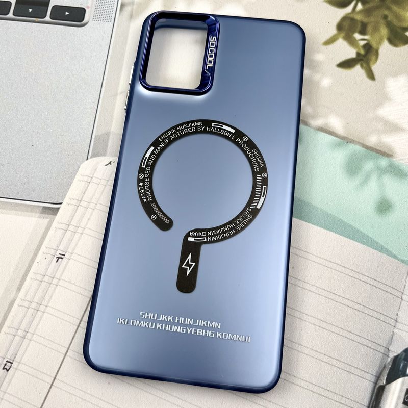قاب گوشی Galaxy A06 سامسونگ So Cool اورجینال طرح مگ سیف New Magsafe لنز متال آبی اسپرت کد 10643 - Image 2