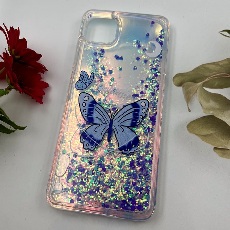 قاب گوشی Galaxy A22 5G سامسونگ آکواریومی اکلیلی هولوگرامی ایربگ دار طرح پروانه کد 12869 - Image 2