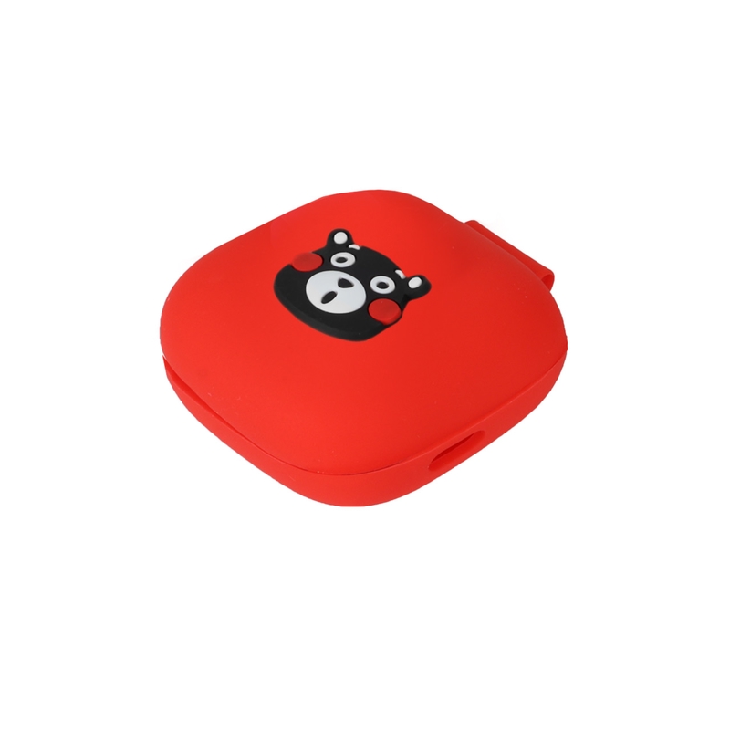 کاور ایرفون QCY T13 ANC سیلیکونی اورجینال ضد ضربه عروسکی برجسته طرح خرس آویز دار قرمز کد 15007 - Image 2