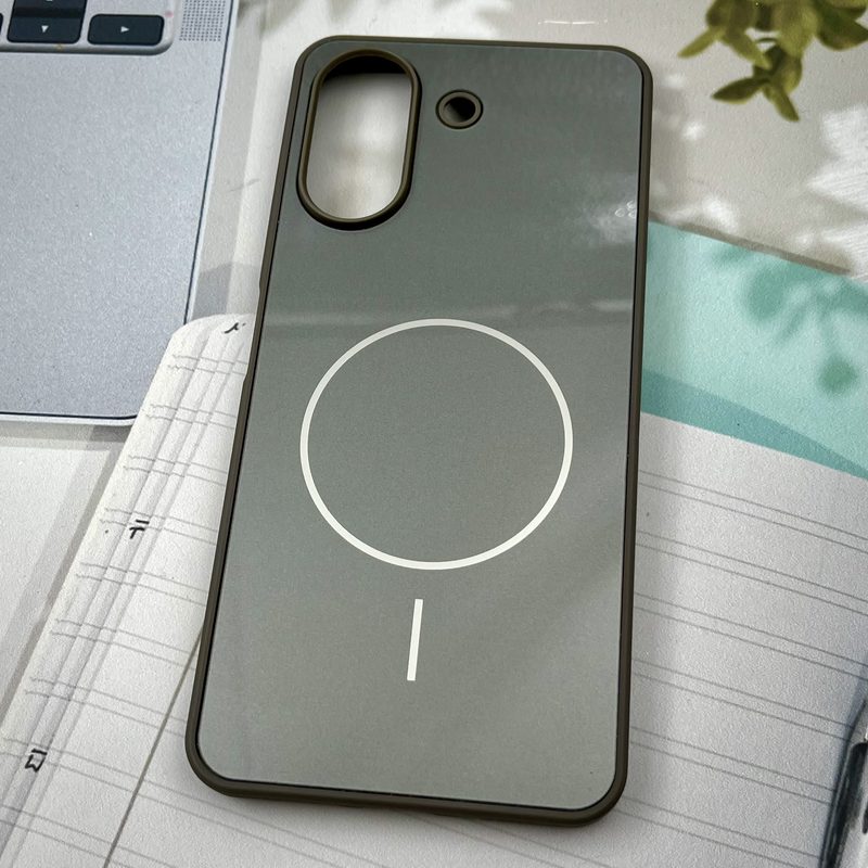 قاب گوشی Redmi 13C / Poco C65 شیائومی PVD CASE طرح مگ سیف Magsafe اسپرت لنز برجسته تیتانیوم کد 16056 - Image 2