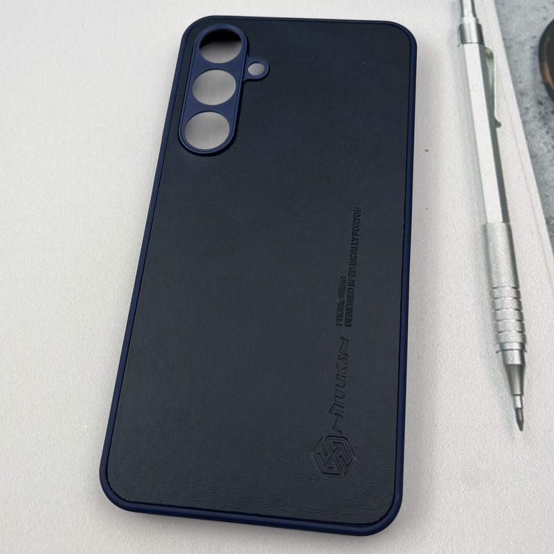 قاب گوشی Galaxy A35 سامسونگ Nillkin Case چرم نیلکین کلاسیک محافظ لنز دار برجسته سرمه ای کد 18600 - Image 2
