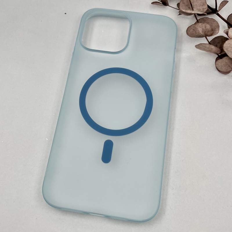قاب گوشی iPhone 13 Pro Max آیفون Premium Case مات Slim مگ سیف Magsafe اورجینال آبی کد 19350 - Image 2