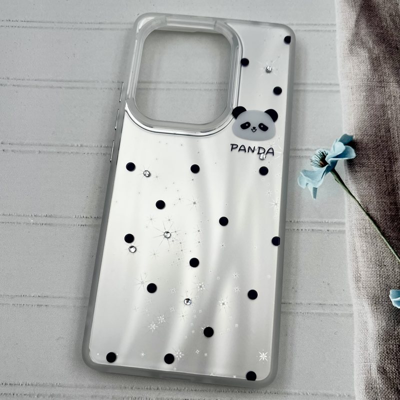 قاب گوشی Redmi Note 14S / Redmi Note 13 Pro 4G / Poco M6 Pro 4G شیائومی Star Case کهکشانی نگین برجسته لوکس طرح پاندا کد 22307 - Image 2