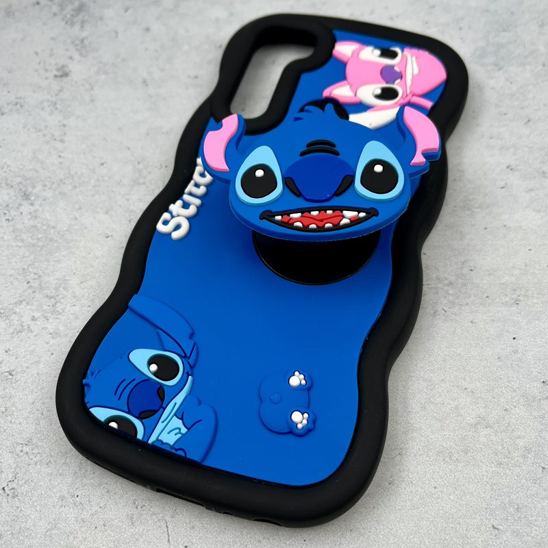 قاب گوشی Redmi Note 8 / Redmi Note 8 2021 شیائومی Toy Case عروسکی سیلیکونی پاپ سوکتی ضد ضربه طرح استیچ آبی کد 22948 - Image 2