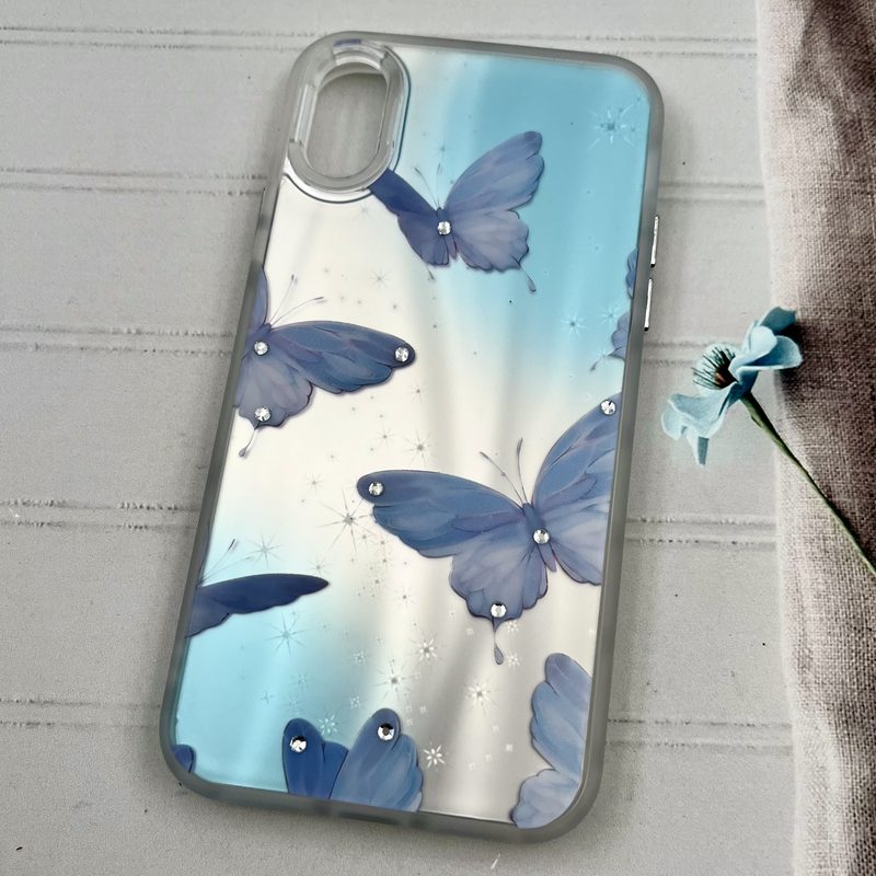 قاب گوشی iPhone X / iPhone XS آیفون Star Case کهکشانی نگین برجسته لوکس طرح پروانه کد 23649 - Image 2