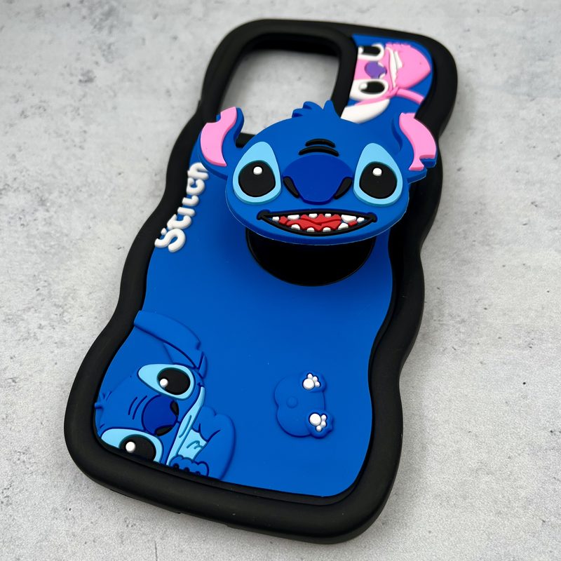 قاب گوشی Poco X7 Pro شیائومی Toy Case عروسکی سیلیکونی پاپ سوکتی ضد ضربه طرح استیچ آبی کد 24329 - Image 2