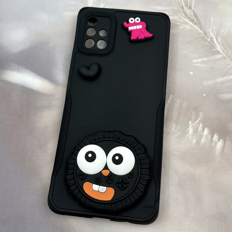 قاب گوشی Galaxy A51 سامسونگ Pinhole Case عروسکی لنز برجسته سیلیکونی طرح هپل محافظ لنز دار کد 25034 - Image 2