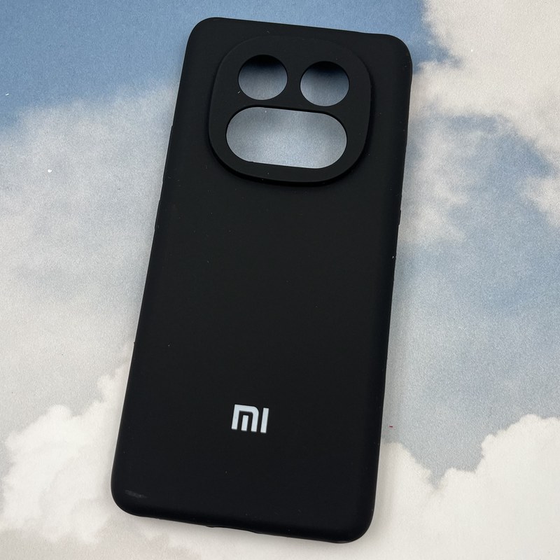 قاب گوشی Redmi Note 14 Pro 4G شیائومی سیلیکونی پاک کنی اورجینال داخل پارچه ای رنگ مشکی محافظ لنز دار کد 27088 - Image 2