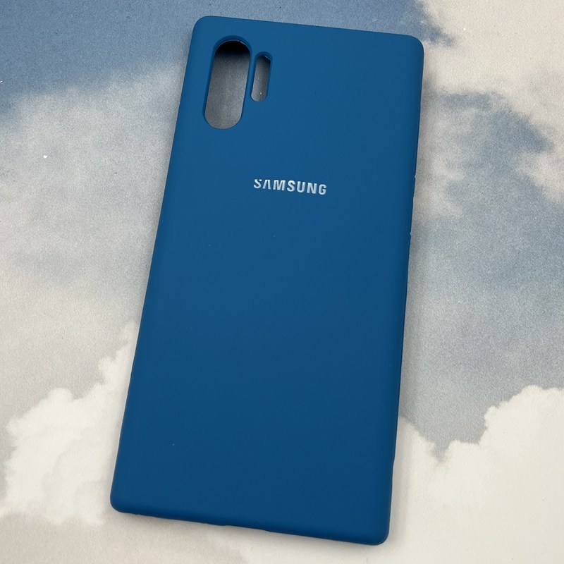 قاب گوشی Galaxy Note 10 Plus سامسونگ سیلیکونی پاک کنی اورجینال داخل پارچه ای رنگ آبی کد 27231 - Image 2