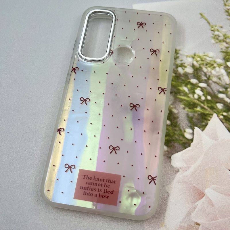 قاب گوشی Redmi Note 8 / Redmi Note 8 2021 شیائومی Nice Case رنگین کمانی لنز Silver متال طرح پاپیون کد 27724 - Image 2