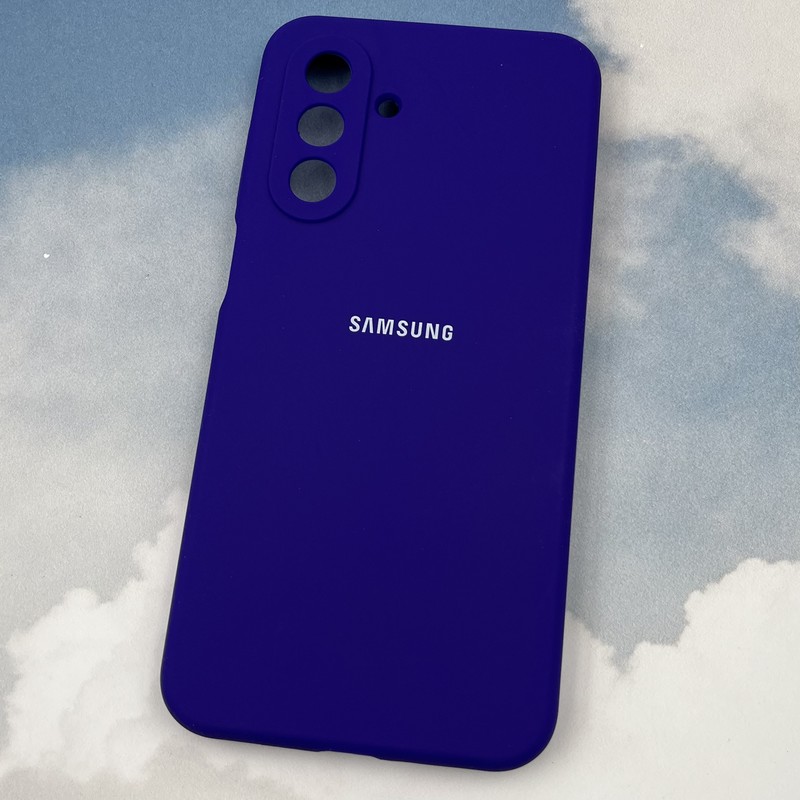 قاب گوشی Galaxy A26 سامسونگ سیلیکونی پاک کنی اورجینال داخل پارچه ای محافظ لنز دار ارغوانی کد 27896 - Image 2