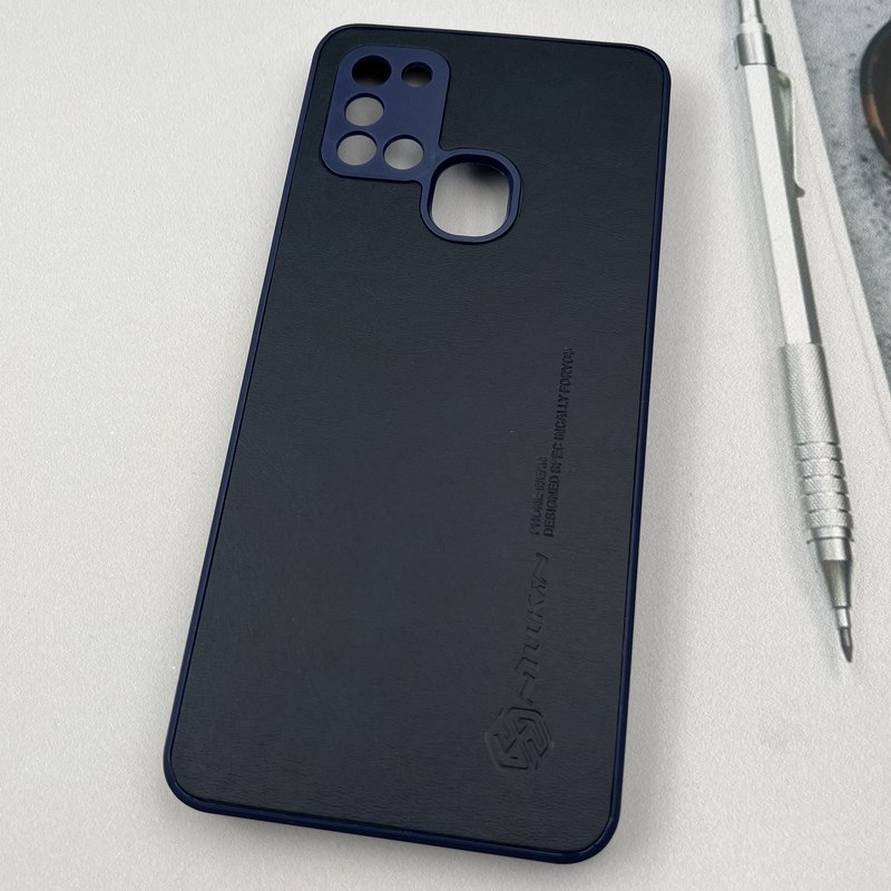 قاب گوشی Galaxy A21S سامسونگ Nillkin Case چرم نیلکین کلاسیک محافظ لنز دار برجسته سرمه ای کد 29042 - Image 2