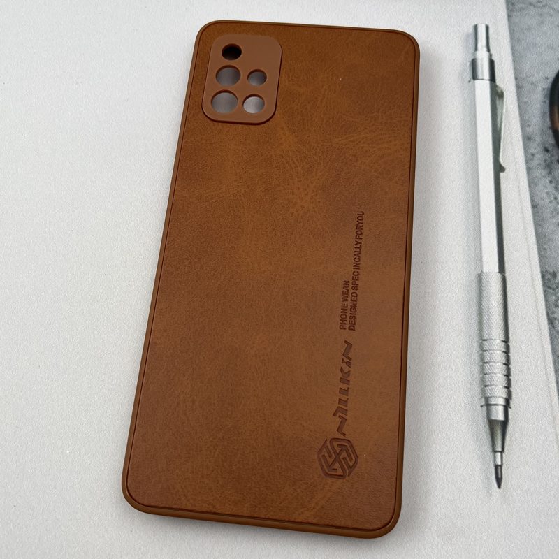قاب گوشی Galaxy A51 سامسونگ Nillkin Case چرم نیلکین کلاسیک محافظ لنز دار برجسته عسلی کد 30358 - Image 2