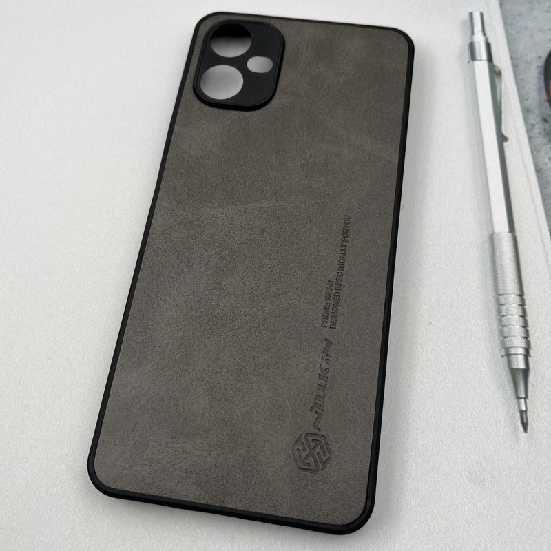 قاب گوشی Galaxy A06 سامسونگ Nillkin Case چرم نیلکین کلاسیک محافظ لنز دار برجسته تیتانیوم کد 30848 - Image 2