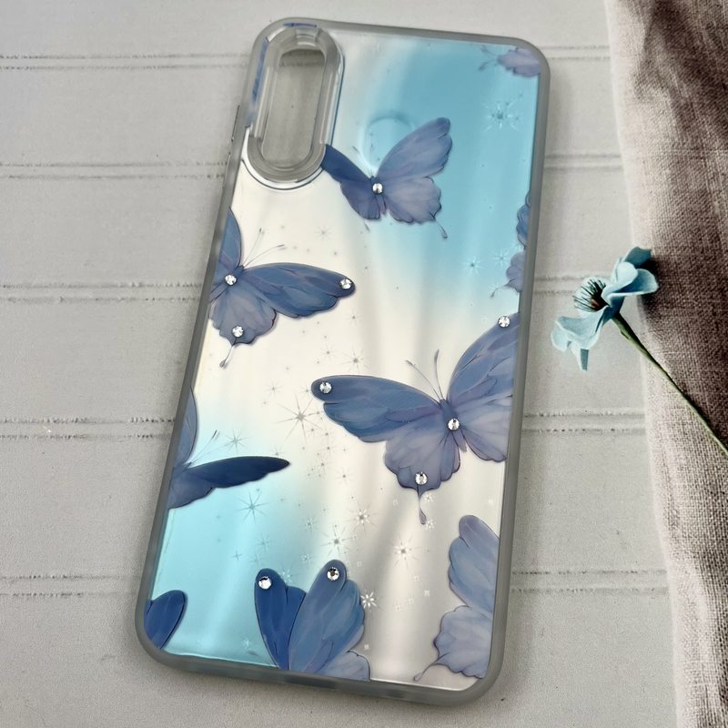 قاب گوشی Galaxy A30S / Galaxy A50S / Galaxy A50 سامسونگ Star Case کهکشانی نگین برجسته لوکس طرح پروانه کد 31390 - Image 2