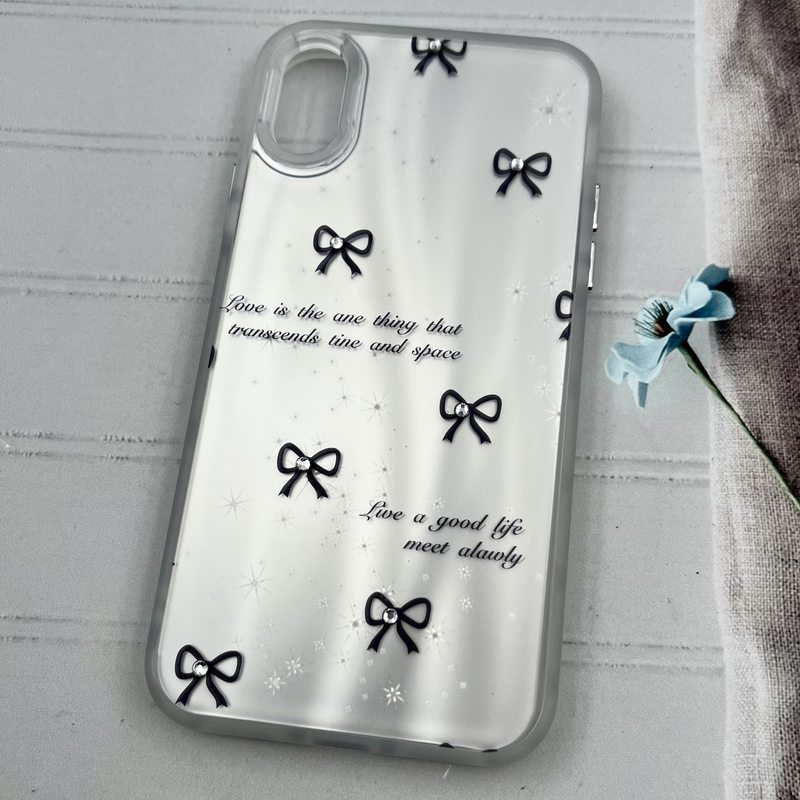 قاب گوشی iPhone X / iPhone XS آیفون Star Case کهکشانی نگین برجسته لوکس طرح پاپیون کد 31689 - Image 2
