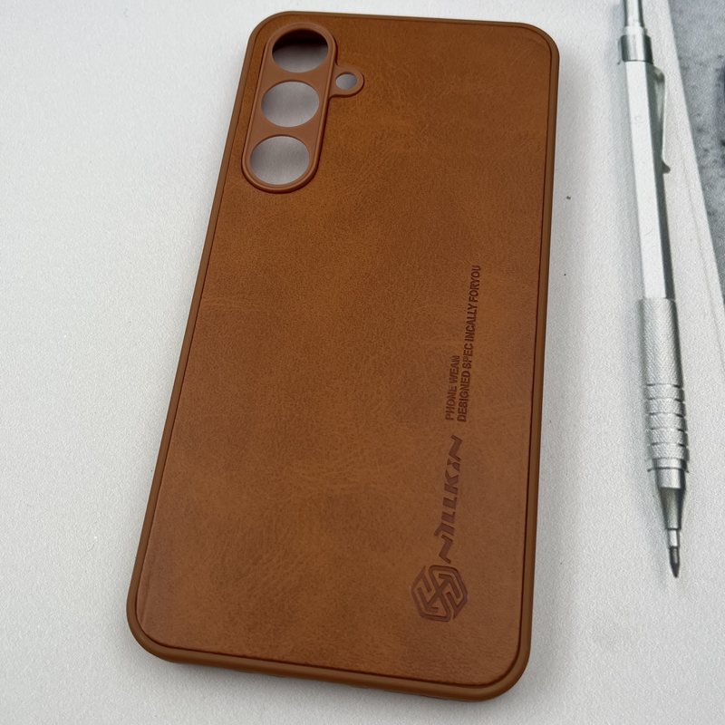 قاب گوشی Galaxy A35 سامسونگ Nillkin Case چرم نیلکین کلاسیک محافظ لنز دار برجسته عسلی کد 36065 - Image 2