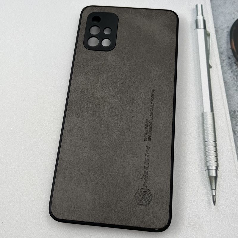 قاب گوشی Galaxy A51 سامسونگ Nillkin Case چرم نیلکین کلاسیک محافظ لنز دار برجسته تیتانیوم کد 39025 - Image 2