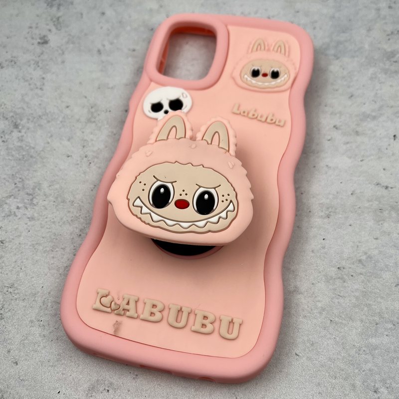 قاب گوشی Galaxy A06 سامسونگ Toy Case عروسکی سیلیکونی پاپ سوکتی ضد ضربه طرح لبوبو گلبهی کد 39463 - Image 2