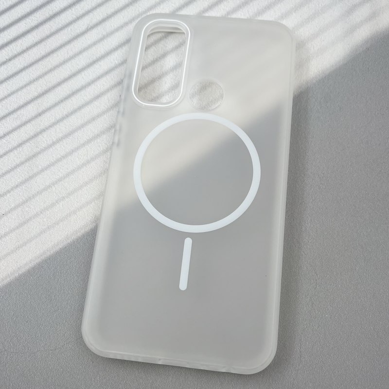 قاب گوشی Redmi Note 8 / Redmi Note 8 2021 شیائومی مات PC CASE طرح مگ سیف Magsafe طیفی سفید کد 43655 - Image 2