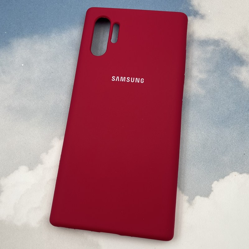 قاب گوشی Galaxy Note 10 Plus سامسونگ سیلیکونی پاک کنی اورجینال داخل پارچه ای رنگ آلبالویی کد 45071 - Image 2