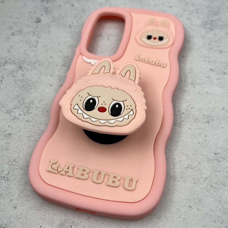 قاب گوشی Galaxy A16 سامسونگ Toy Case عروسکی سیلیکونی پاپ سوکتی ضد ضربه طرح لبوبو گلبهی کد 45719 - Image 2