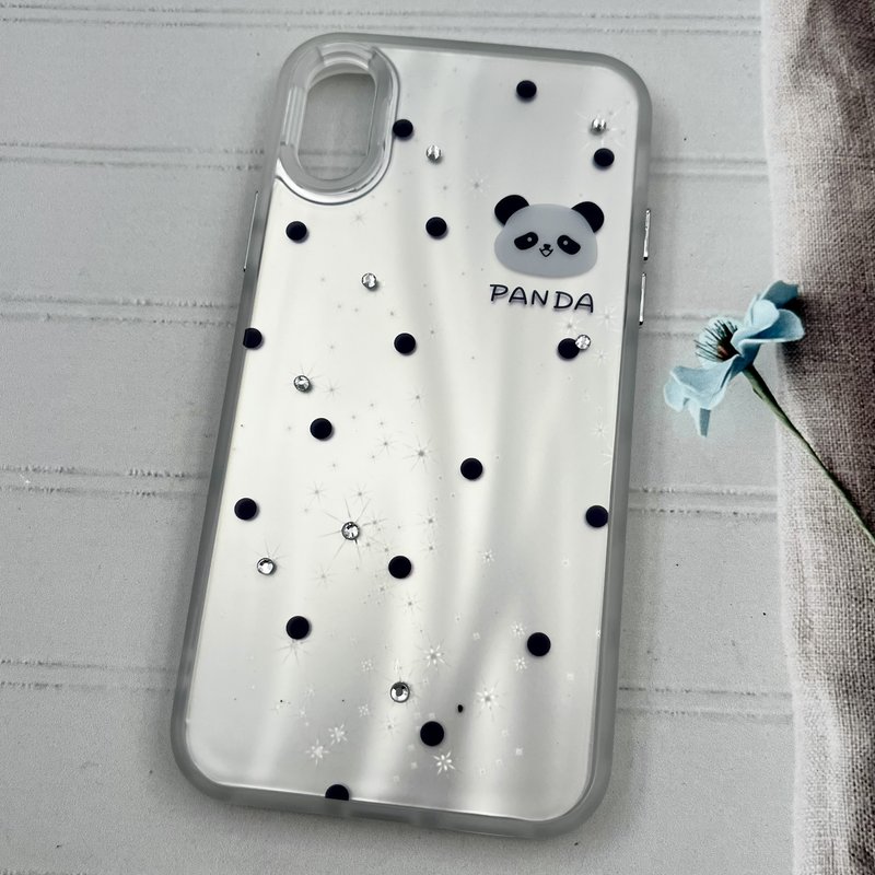 قاب گوشی iPhone X / iPhone XS آیفون Star Case کهکشانی نگین برجسته لوکس طرح پاندا کد 45899 - Image 2