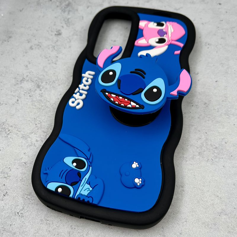 قاب گوشی Galaxy A35 سامسونگ Toy Case عروسکی سیلیکونی پاپ سوکتی ضد ضربه طرح استیچ آبی کد 46098 - Image 2