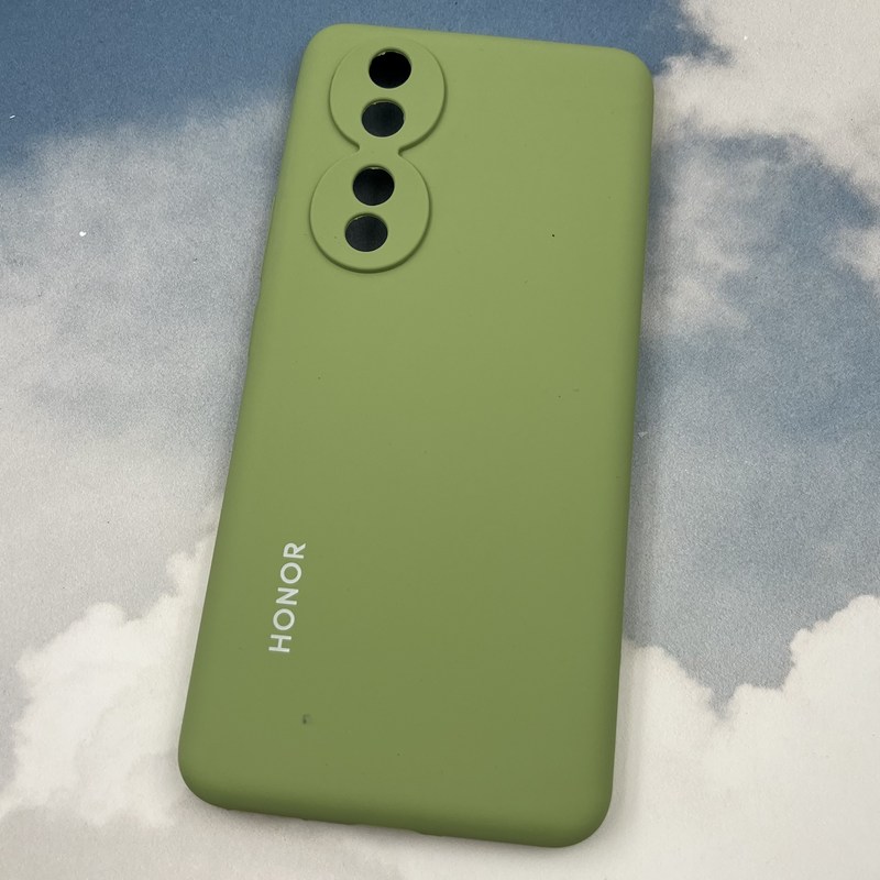 قاب گوشی Honor 90 آنر سیلیکونی پاک کنی اورجینال داخل پارچه ای رنگ سبز روشن محافظ لنز دار کد 48176 - Image 2