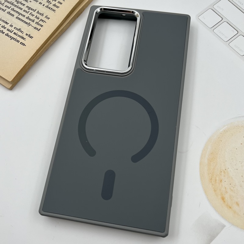 قاب گوشی Galaxy S23 Ultra سامسونگ Creative Case سیلیکونی پاک کنی مگ سیف اورجینال لنز متال تیتانیوم کد 48936 - Image 2