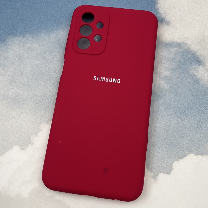 قاب گوشی Galaxy A23 سامسونگ سیلیکونی پاک کنی اورجینال داخل پارچه ای رنگ آلبالویی محافظ لنز دار کد 49015 - Image 2