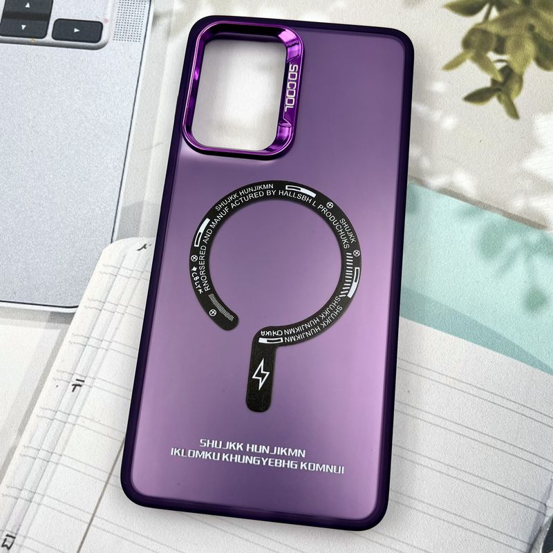 قاب گوشی Galaxy A52 / Galaxy A52S سامسونگ So Cool اورجینال طرح مگ سیف New Magsafe لنز متال بنفش اسپرت کد 51715 - Image 2