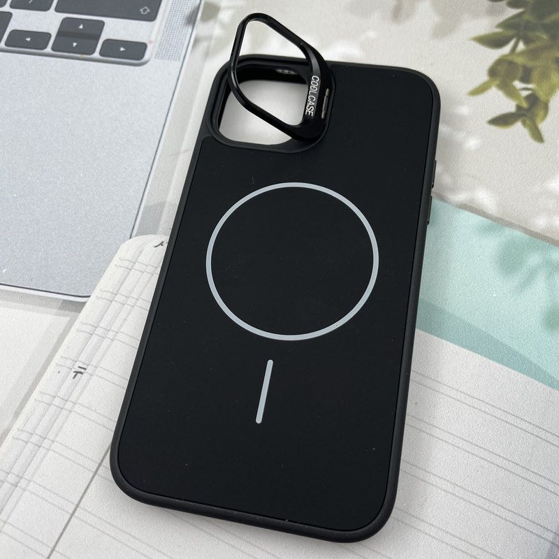 قاب گوشی iPhone 11 آیفون COOL CASE سیلیکونی مگ سیف Magsafe اورجینال ضد ضربه لنز استند شو فلزی مشکی کد 52347 - Image 2