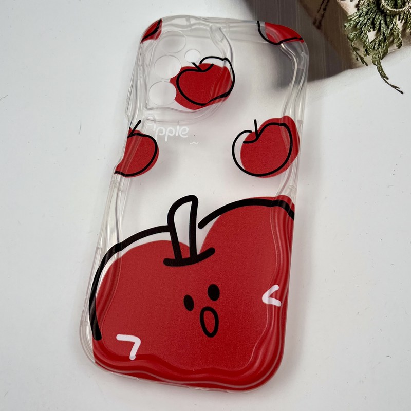 قاب گوشی Galaxy A14 سامسونگ Fantasy Case شفاف ضد ضربه طرح سیب محافظ لنز دار کد 54777 - Image 2