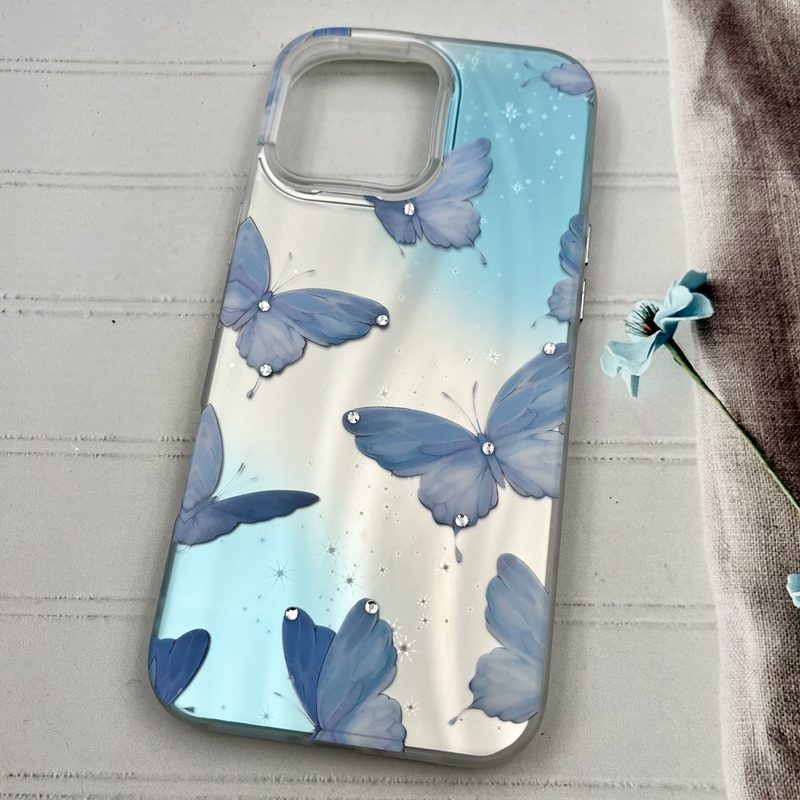 قاب گوشی iPhone 16 Pro Max آیفون Star Case کهکشانی نگین برجسته لوکس طرح پروانه کد 57724 - Image 2