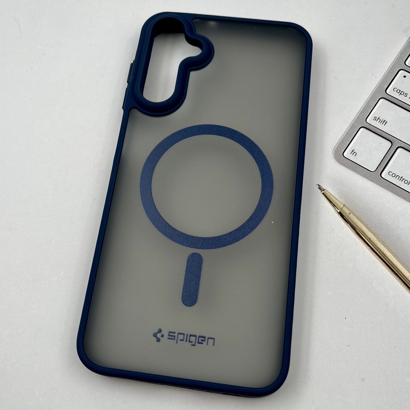 قاب گوشی Galaxy A15 سامسونگ مات Spigen Case طرح مگ سیف ضد ضربه لنز برجسته سرمه ای کد 57771 - Image 2