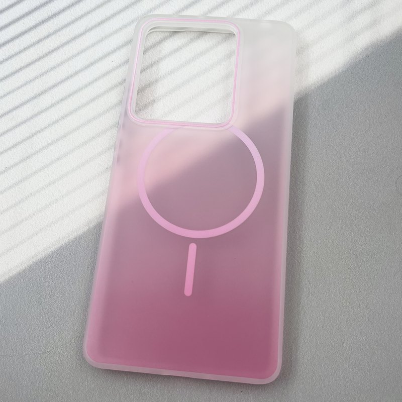 قاب گوشی Redmi Note 14S شیائومی مات PC CASE طرح مگ سیف Magsafe طیفی سرخابی کد 59398 - Image 2