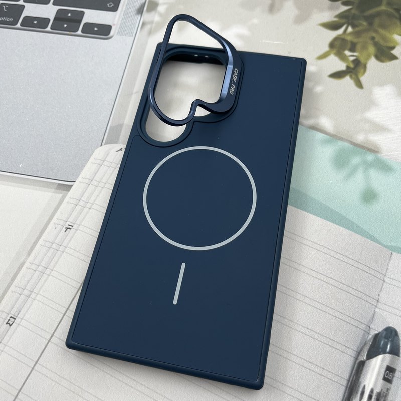 قاب گوشی Galaxy S24 Ultra سامسونگ COOL CASE سیلیکونی مگ سیف Magsafe اورجینال ضد ضربه لنز استند شو فلزی سرمه ای کد 60760 - Image 2