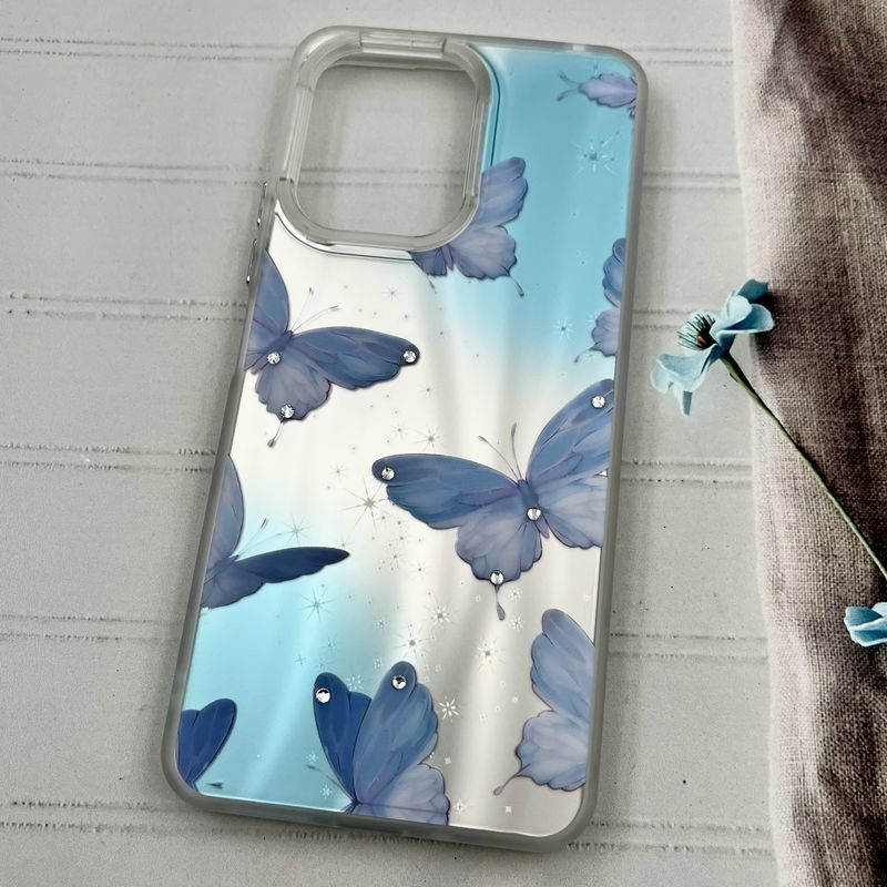 قاب گوشی Redmi 13C / Poco C65 شیائومی Star Case کهکشانی نگین برجسته لوکس طرح پروانه کد 60765 - Image 2