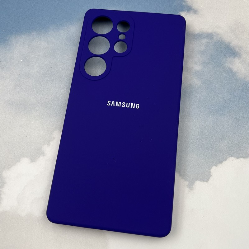 قاب گوشی Galaxy S25 Ultra سامسونگ سیلیکونی پاک کنی اورجینال داخل پارچه ای رنگ ارغوانی محافظ لنز دار کد 63208 - Image 2