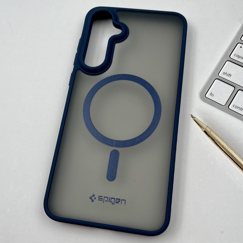 قاب گوشی Galaxy A35 سامسونگ مات Spigen Case طرح مگ سیف ضد ضربه لنز برجسته سرمه ای کد 63510 - Image 2