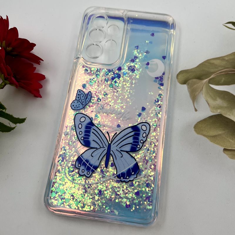 قاب گوشی Galaxy A33 سامسونگ آکواریومی اکلیلی هولوگرامی ایربگ دار طرح پروانه کد 63637 - Image 2
