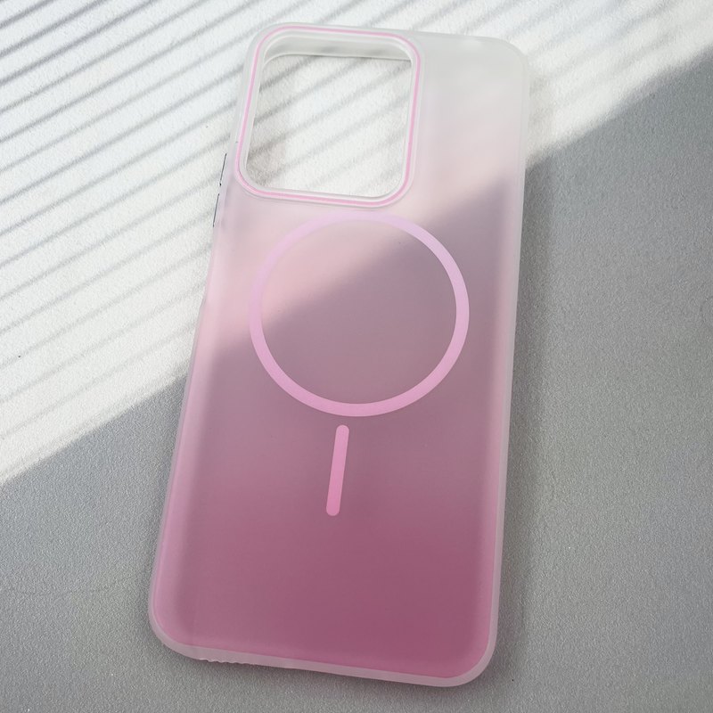 قاب گوشی Redmi 13 / Redmi 13x / Poco M6 4G شیائومی مات PC CASE طرح مگ سیف Magsafe طیفی سرخابی کد 64486 - Image 2