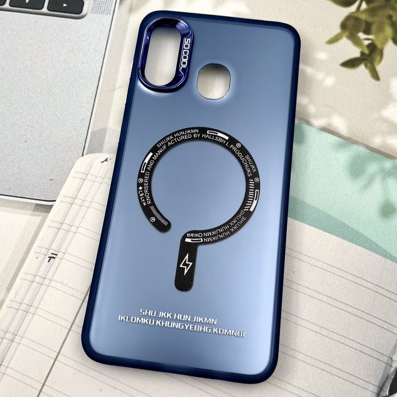 قاب گوشی Galaxy A20 / A30 سامسونگ So Cool اورجینال طرح مگ سیف New Magsafe لنز متال آبی اسپرت کد 68185 - Image 2