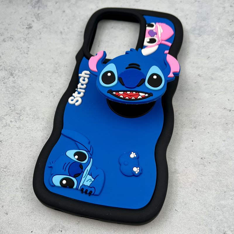 قاب گوشی Redmi A5 / Poco C71 شیائومی Toy Case عروسکی سیلیکونی پاپ سوکتی ضد ضربه طرح استیچ آبی کد 68607 - Image 2