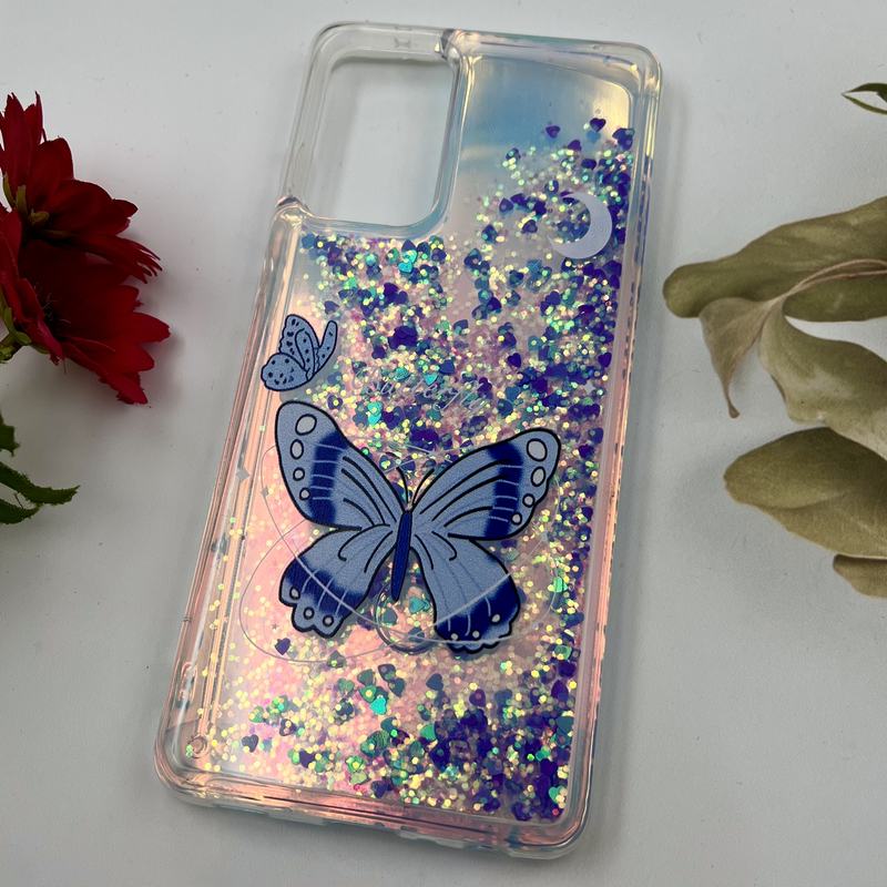 قاب گوشی Galaxy A72 سامسونگ آکواریومی اکلیلی هولوگرامی ایربگ دار طرح پروانه کد 69044 - Image 2
