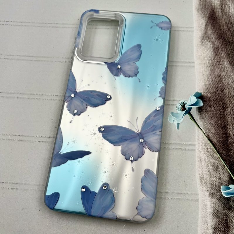 قاب گوشی Galaxy A22 4G / Galaxy M32 4G سامسونگ Star Case کهکشانی نگین برجسته لوکس طرح پروانه کد 69182 - Image 2