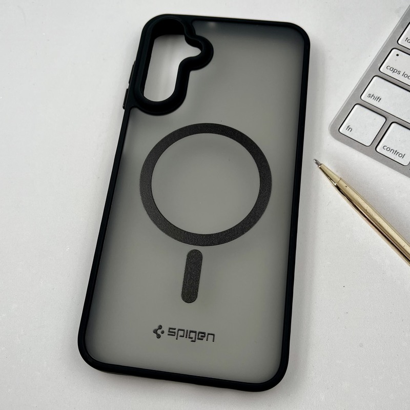 قاب گوشی Galaxy A15 سامسونگ مات Spigen Case طرح مگ سیف ضد ضربه لنز برجسته مشکی کد 69310 - Image 2