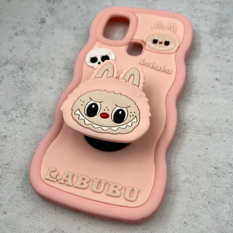 قاب گوشی Galaxy A21S سامسونگ Toy Case عروسکی سیلیکونی پاپ سوکتی ضد ضربه طرح لبوبو گلبهی کد 70421 - Image 2