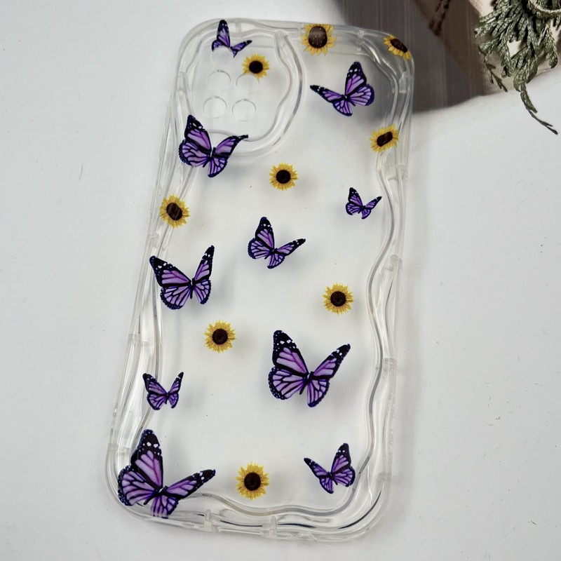 قاب گوشی Galaxy A51 سامسونگ Fantasy Case شفاف ضد ضربه طرح پروانه یاسی محافظ لنز دار کد 71088 - Image 2